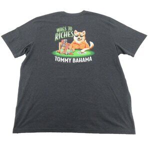 Tommy Bahama Wags To Riches Graphic T-Shirt Men's Size XL Tee Grey NEW